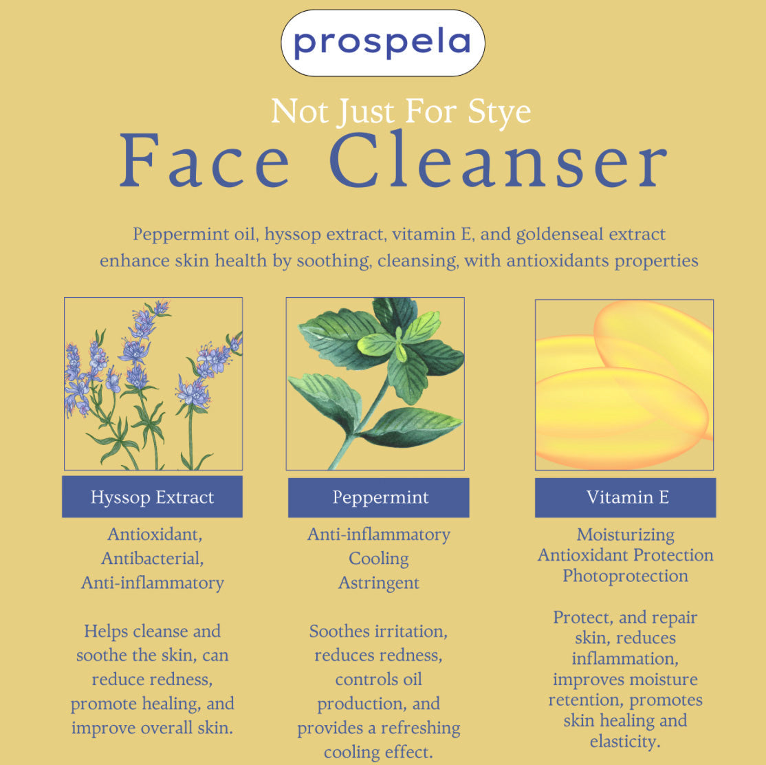 extracts for bye bye stye cleanser 