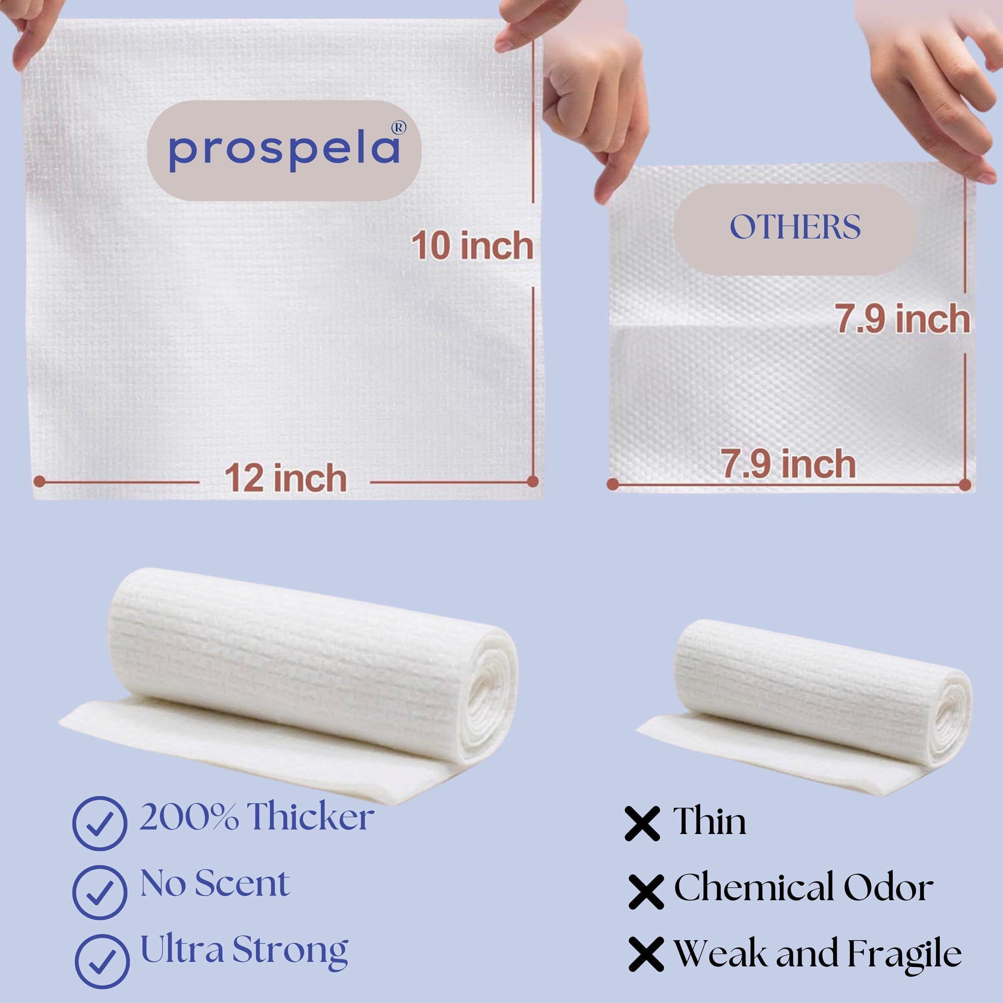 Disposable face towel for clean skin 